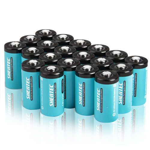 SHENTEC 20x 3V 1600mAh 123 CR123 CR123A Bateria litowa do aparatu fotograficznego DL123A