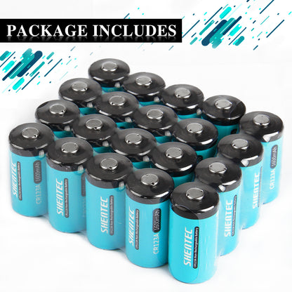 SHENTEC 20x 3V 1600mAh 123 CR123 CR123A Bateria litowa do aparatu fotograficznego DL123A