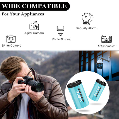 SHENTEC 20x 3V 1600mAh 123 CR123 CR123A Bateria litowa do aparatu fotograficznego DL123A