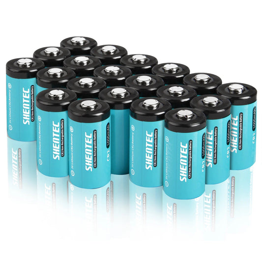 SHENTEC 20 szt. baterii litowych 1000mAh 3Volt CR-2 CR2 do DR2R DLCR2 KCR2 CR17355