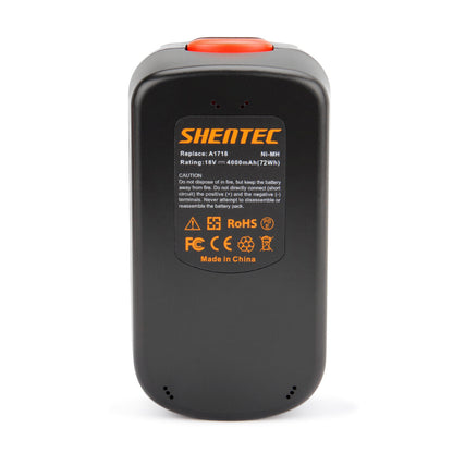 SHENTEC 2x 4000mAh Ni-MH AKUMULATORY DO BLACK DECKER A18 A1718 HPB18 FSB18 FS18BX FS18FL