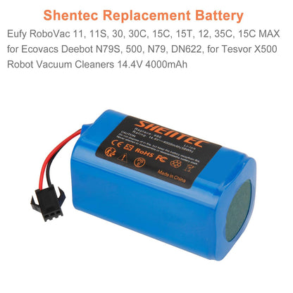 SHENTEC 14.4V 4000mAh bateria zastępcza do Eufy RoboVac