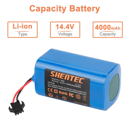 SHENTEC 14.4V 4000mAh bateria zastępcza do Eufy RoboVac