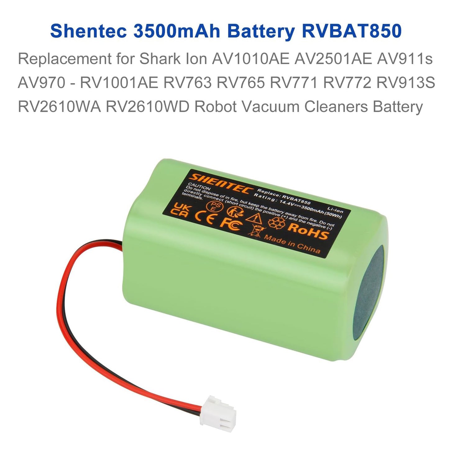 SHENTEC bateria 3500mAh RVBAT850 — zamiennik do odkurzaczy robotycznych Shark Ion