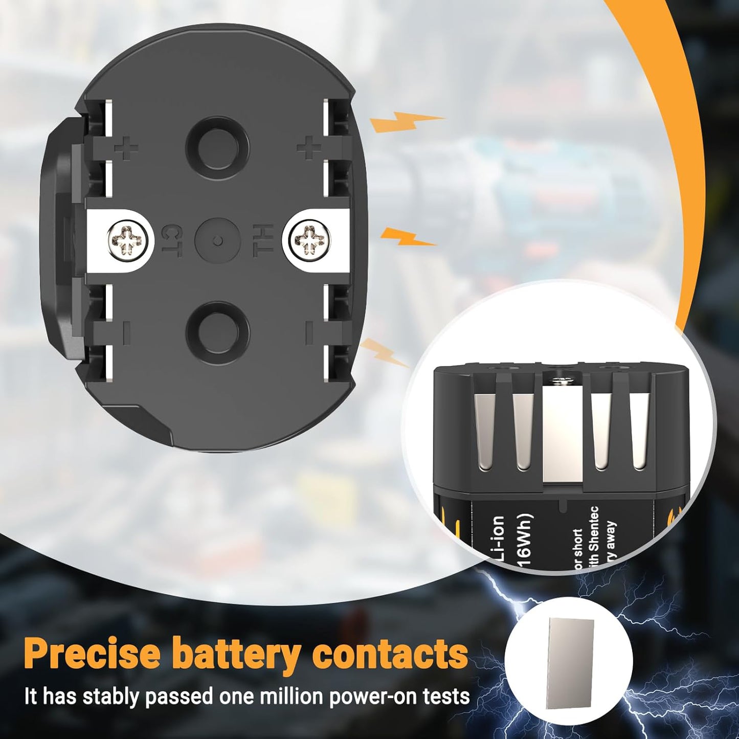 SHENTEC Opakowanie 2 szt. 2000mAh 8-Volt Bateria Zapasowa Kompatybilna z DEWALT