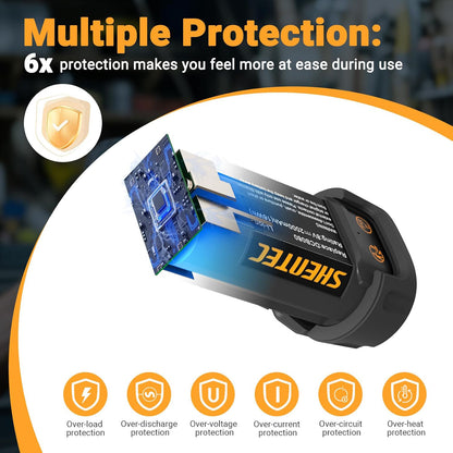 SHENTEC Opakowanie 2 szt. 2000mAh 8-Volt Bateria Zapasowa Kompatybilna z DEWALT