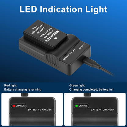 SHENTEC ładowarka USB z wyświetlaczem LCD do akumulatorów EN-EL20/EN-EL20a do Nikon Coolpix