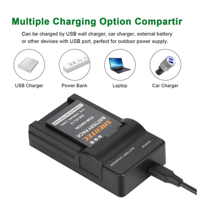 SHENTEC Ładowarka do akumulatorów Li-ion EN-EL12 EL12 do Nikon Coolpix