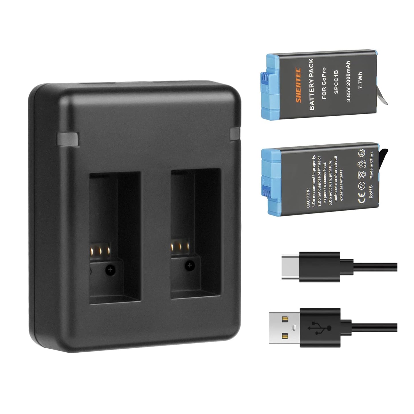 SHENTEC 3.85 V, 2000 mAh Li-Ion do baterii GoPro Enduro