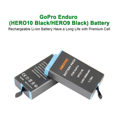 SHENTEC 3.85 V, 2000 mAh Li-Ion do baterii GoPro Enduro