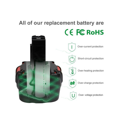 SHENTEC 12V Ni-MH zamiennik akumulatora do Bosch BAT043 BAT045 BAT120 BAT139