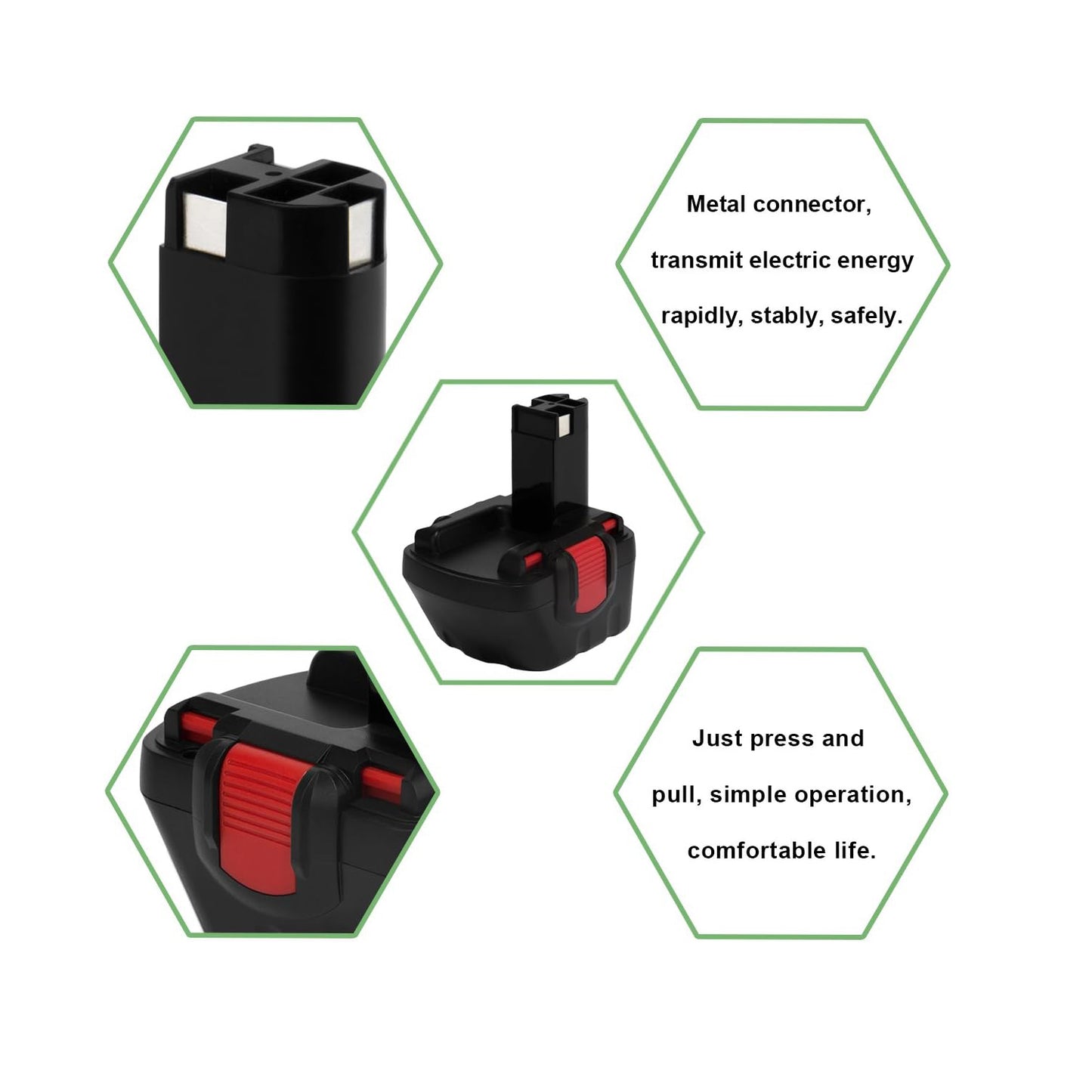 SHENTEC 12V Ni-MH zamiennik akumulatora do Bosch BAT043 BAT045 BAT120 BAT139