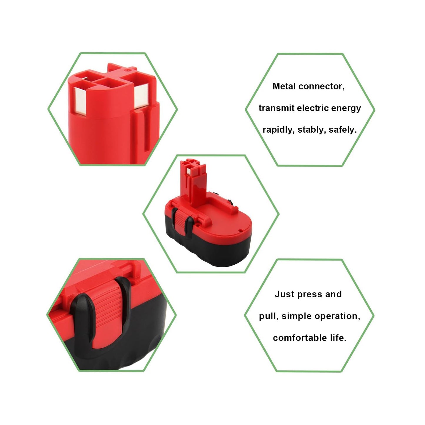 SHENTEC Akumulator zastępczy Ni-MH 18V 4.5Ah do Bosch BAT025 BAT026 BAT160 BAT180