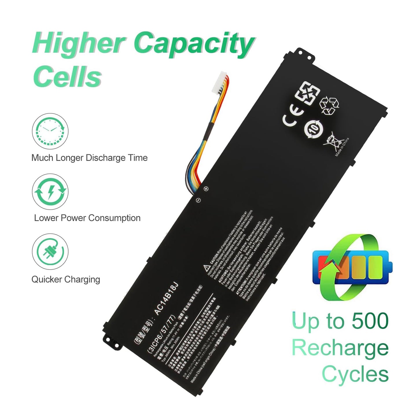 SHENTEC 11.4 V 36Wh bateria do Acer Aspire AC14B18J AC14B8K AC14B3K