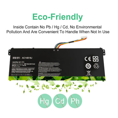 SHENTEC 11.4 V 36Wh bateria do Acer Aspire AC14B18J AC14B8K AC14B3K