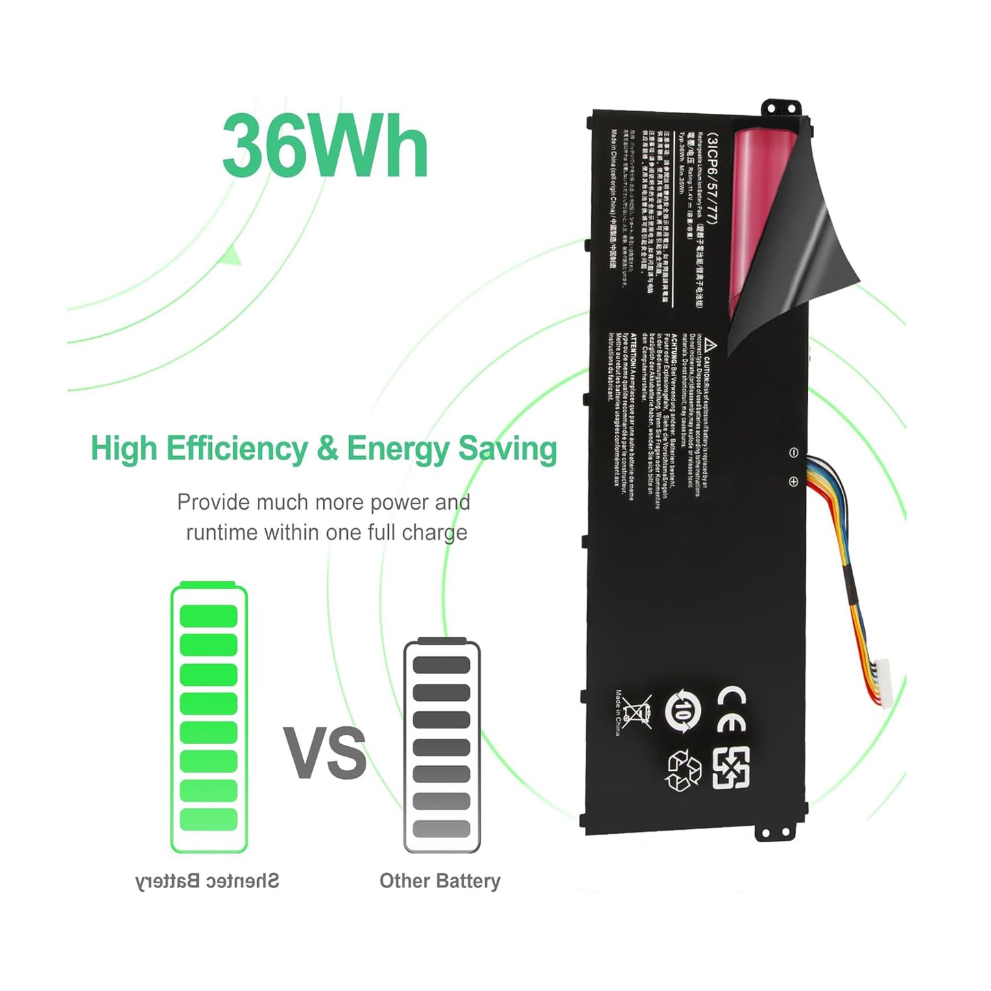 SHENTEC 11.4 V 36Wh bateria do Acer Aspire AC14B18J AC14B8K AC14B3K