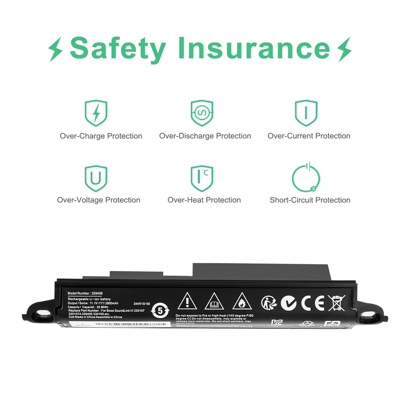 SHENTEC 359495 2600mAh bateria zastępcza do Bose SoundLink III