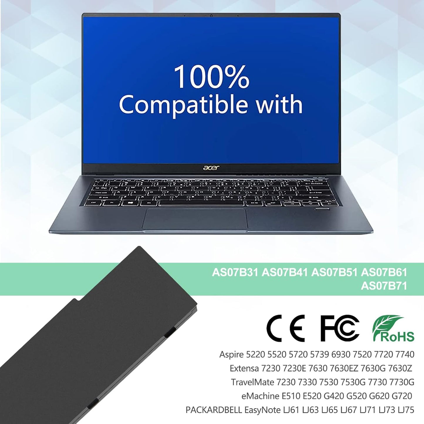 SHENTEC AS07B31 AS07B61 AS07B32 AS07B42 bateria do Acer Aspire