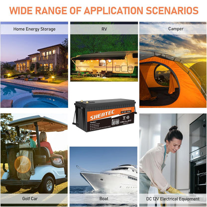 SHENTEC 24V 100Ah Akumulator LiFePO4 z Bluetooth BMS do kampera RV