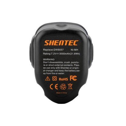 SHENTEC 2 szt. 3000mAh 7.2V akumulator kompatybilny z Dewalt