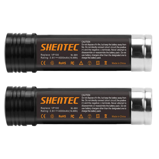 SHENTEC 2X 3.6V 3600mAh Ni-MH AKUMULATORY DO Black&Decker VP100 VP130K VP368 VP940 VP110 VP143