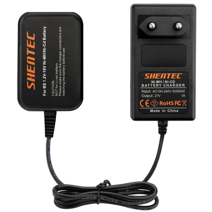 SHENTEC Zestaw 2 akumulatorów 14.4V + ładowarka do Bosch BAT040 BAT140 BAT038 2607335276