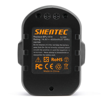 SHENTEC 4Ah 14.4V LI-ION ZAMIENNY AKUMULATOR DO RYOBI BPL1414 LLCD14021 LCDI14022 LCD1402 130224052
