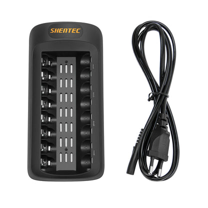 SHENTEC Inteligentna ładowarka LED do 8 akumulatorów AA/AAA Ni-MH/Ni-Cd