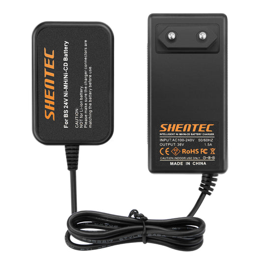 SHENTEC Ładowarka do akumulatorów Ni-MH/CD 7.2V-24V do Bosch BAT040 BAT045 BAT240 GDS GSR GS PSB