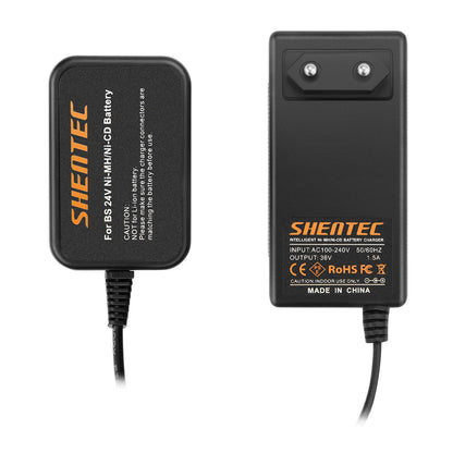 SHENTEC Ładowarka do akumulatorów Ni-MH/CD 7.2V-24V do Bosch BAT040 BAT045 BAT240 GDS GSR GS PSB