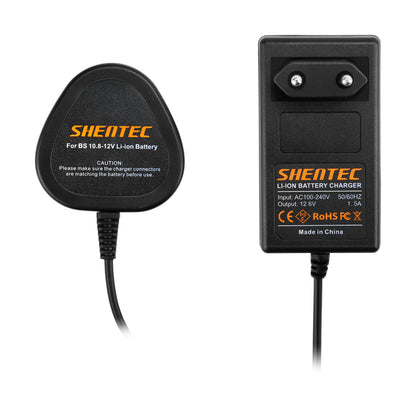 SHENTEC 10.8V/12V Ładowarka do akumulatorów Li-ion do Bosch BAT411 BAT412 BAT413 2607336864 2607336013