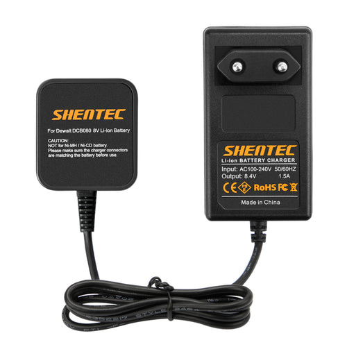 SHENTEC 7.2V Ładowarka akumulatorów Li-ion do Dewalt DCB080 DCF680N1 DCF682 DCF680G2 DW4390