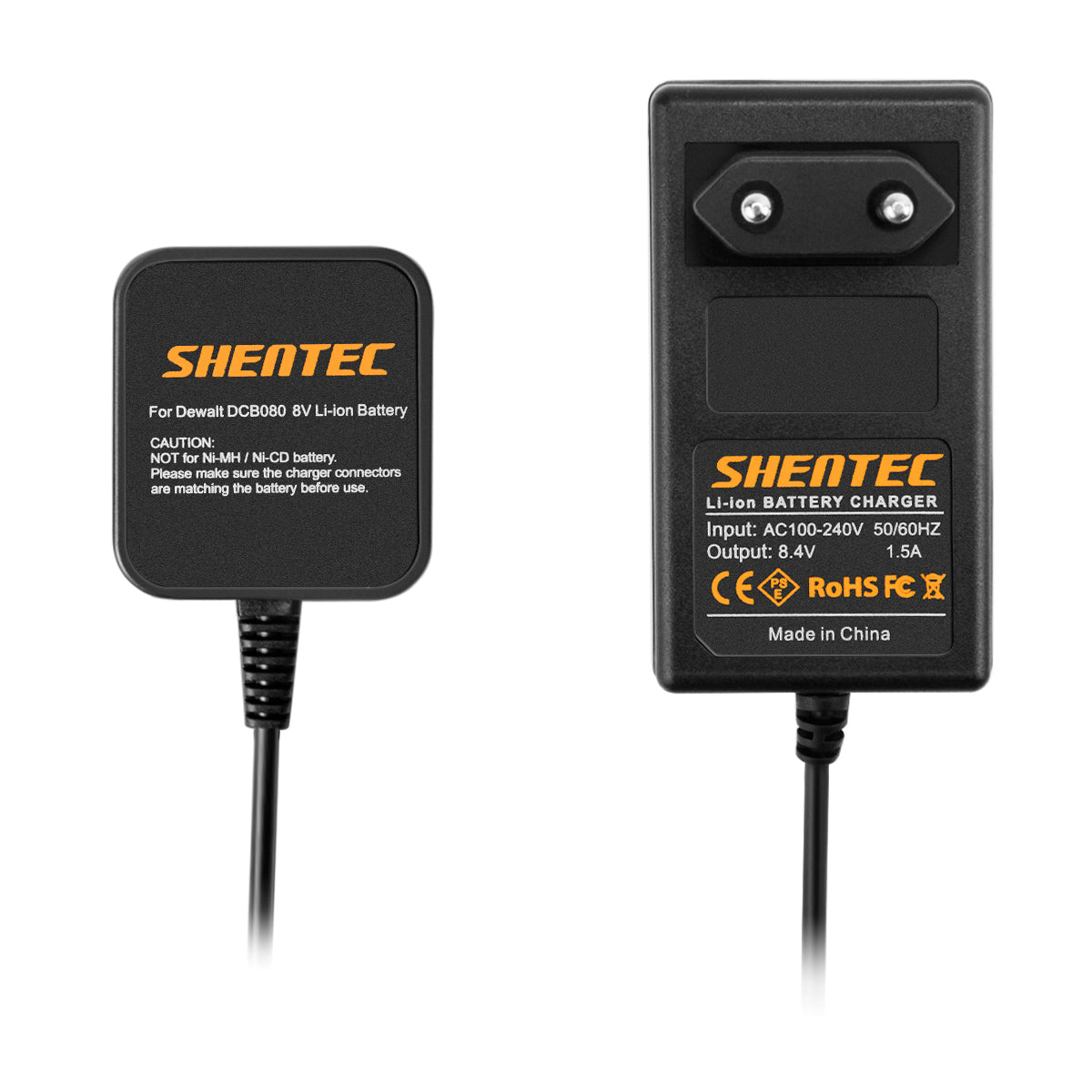 SHENTEC 7.2V Ładowarka akumulatorów Li-ion do Dewalt DCB080 DCF680N1 DCF682 DCF680G2 DW4390