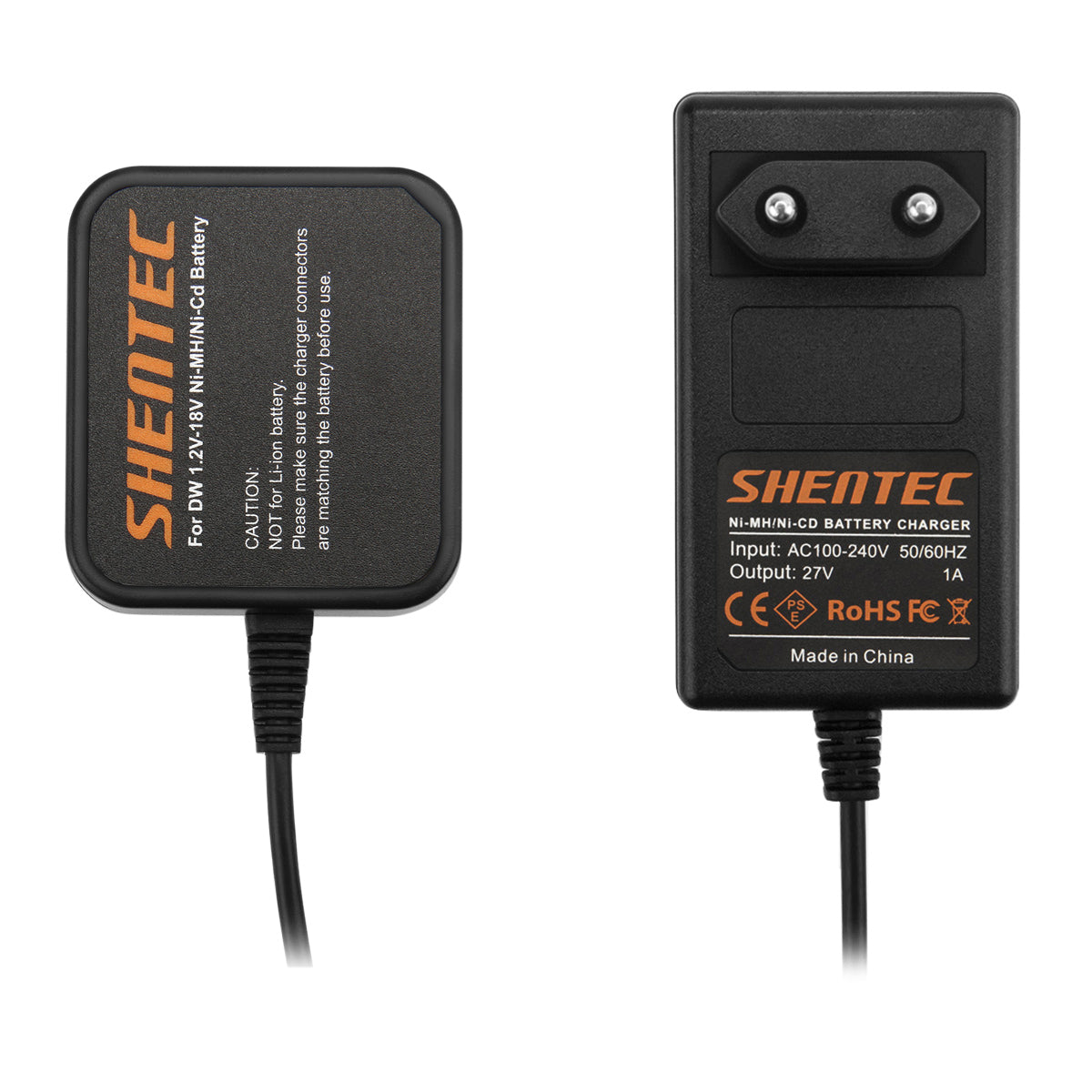 SHENTEC Ładowarka akumulatorów do Dewalt DW925K-2, DW925K2, DW920K, DW920K-2 (1.2V–18V)