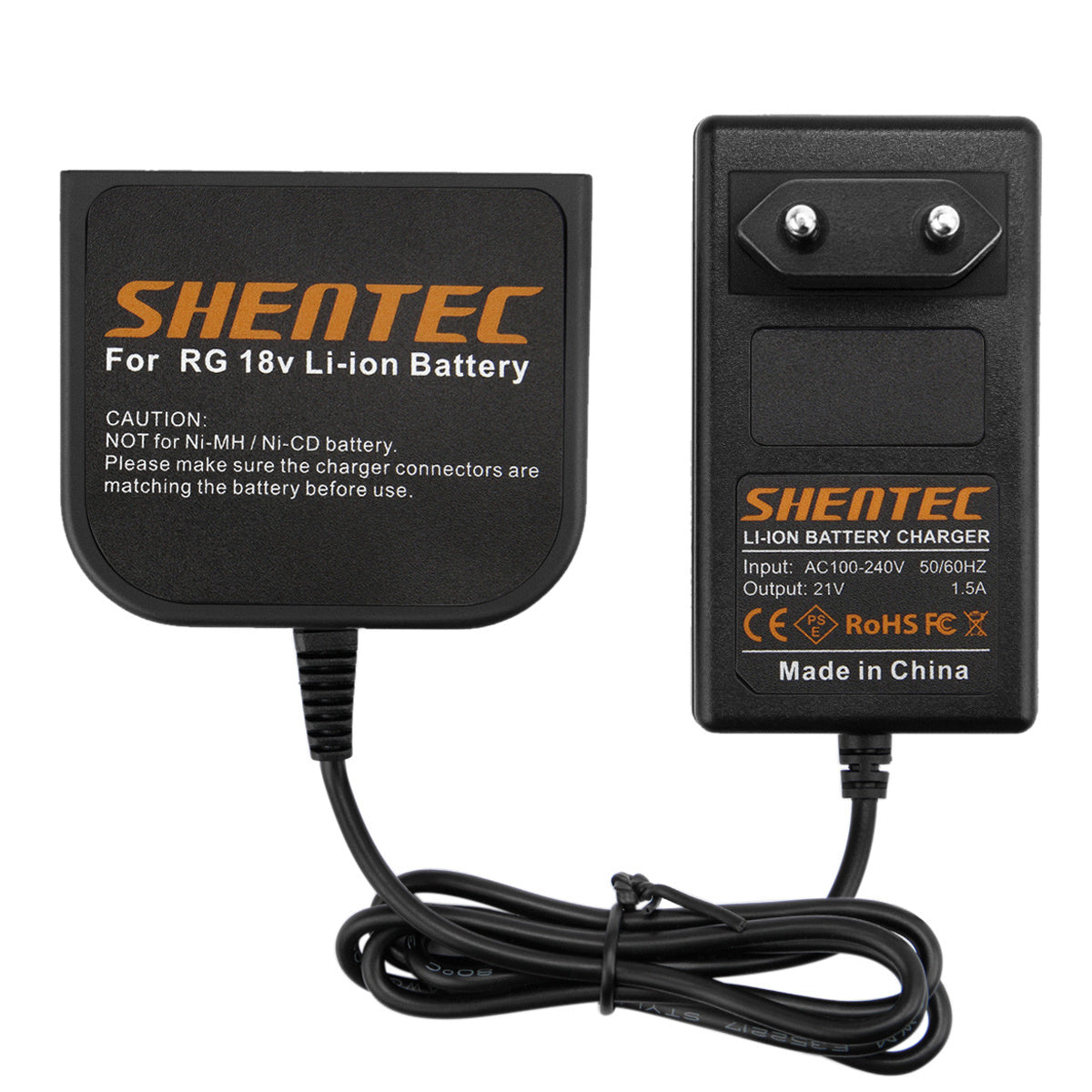 SHENTEC Ładowarka akumulatorów Li-ion 18V do AEG M1830R B1820R L1815R B1830R BUS18X B1814G BX18