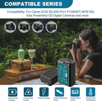 2x akumulator BP-511 i podwójna ładowarka z LCD do Canon EOS 40D 50D BP-511A 300D 20D 30D