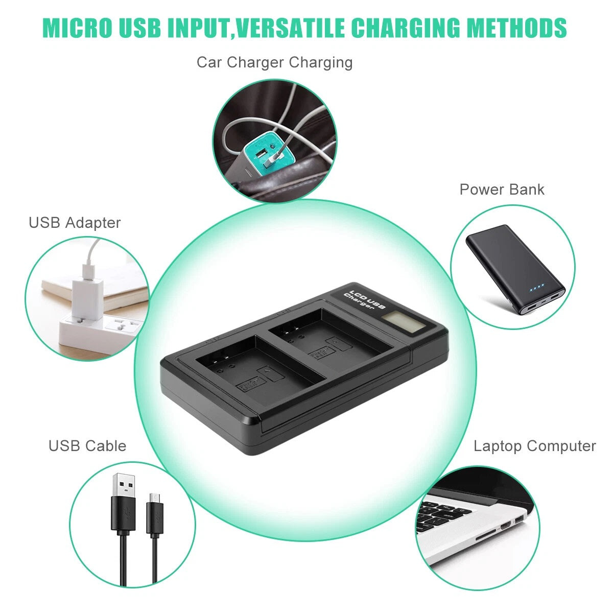 2x Akumulator LP-E12 + Ładowarka do Canon EOS M M10 M50 PowerShot SX70