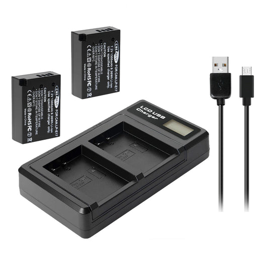 2x Akumulator LP-E17 + Ładowarka do Canon M3 200D 250D 750D 850D 800D X8i X9 77D M6 M5
