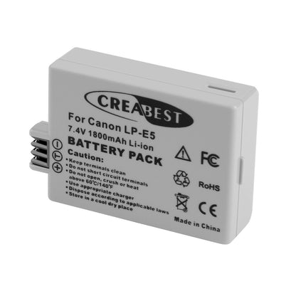 2× Akumulator LP-E5 1800mAh do Canon EOS 450D 500D 1000D Rebel T1i Xs Kiss X3 X2