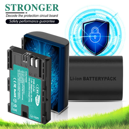 2x Akumulatory LP-E6/LP-E6N + Podwójna Ładowarka Do Canon EOS 90D, 5D Mark III/IV, 80D, 60D, 70D