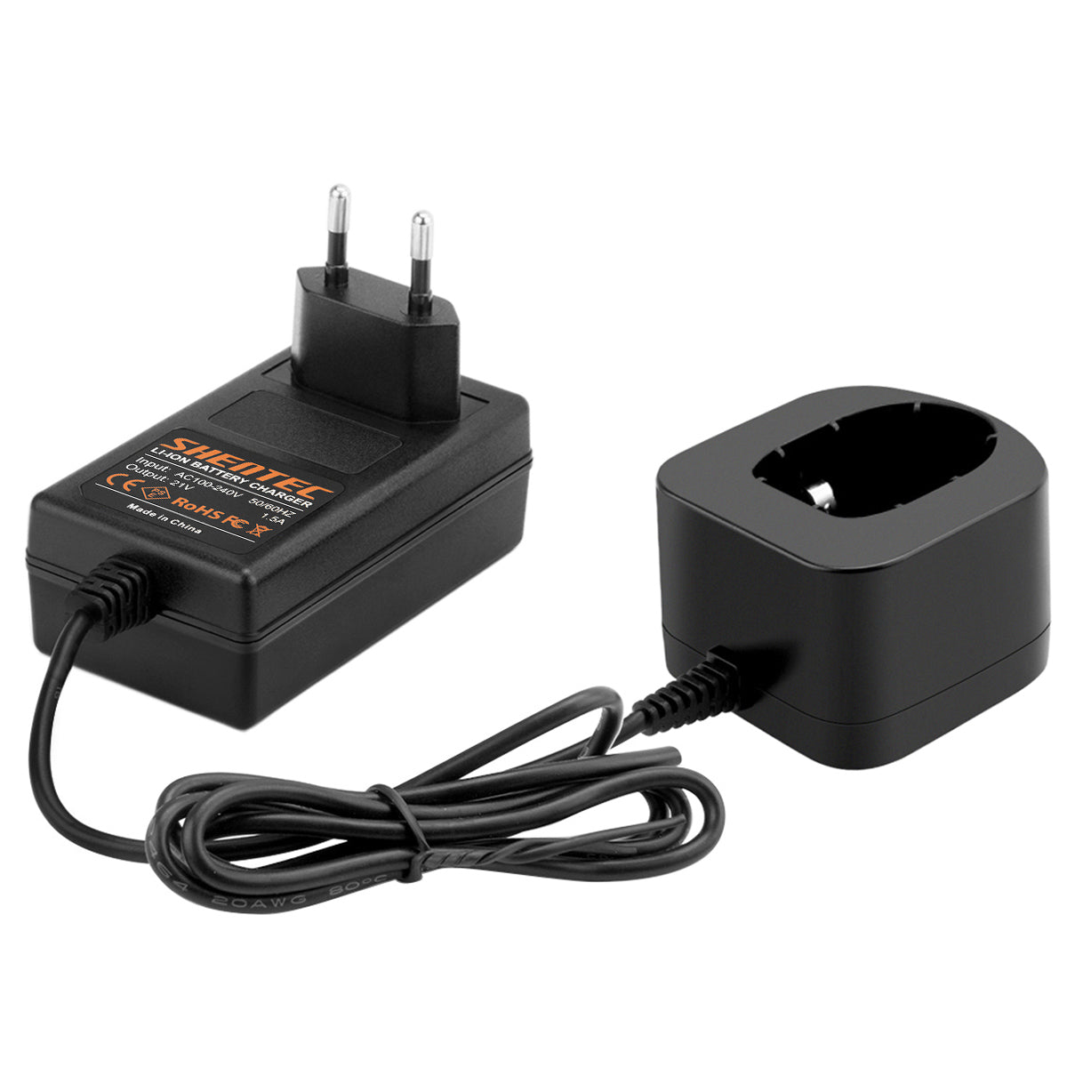 SHENTEC Ładowarka akumulatorów 18V do RYOBI BPL18151/P105/P106/P108/P102/CMD-1802/CMI-1802