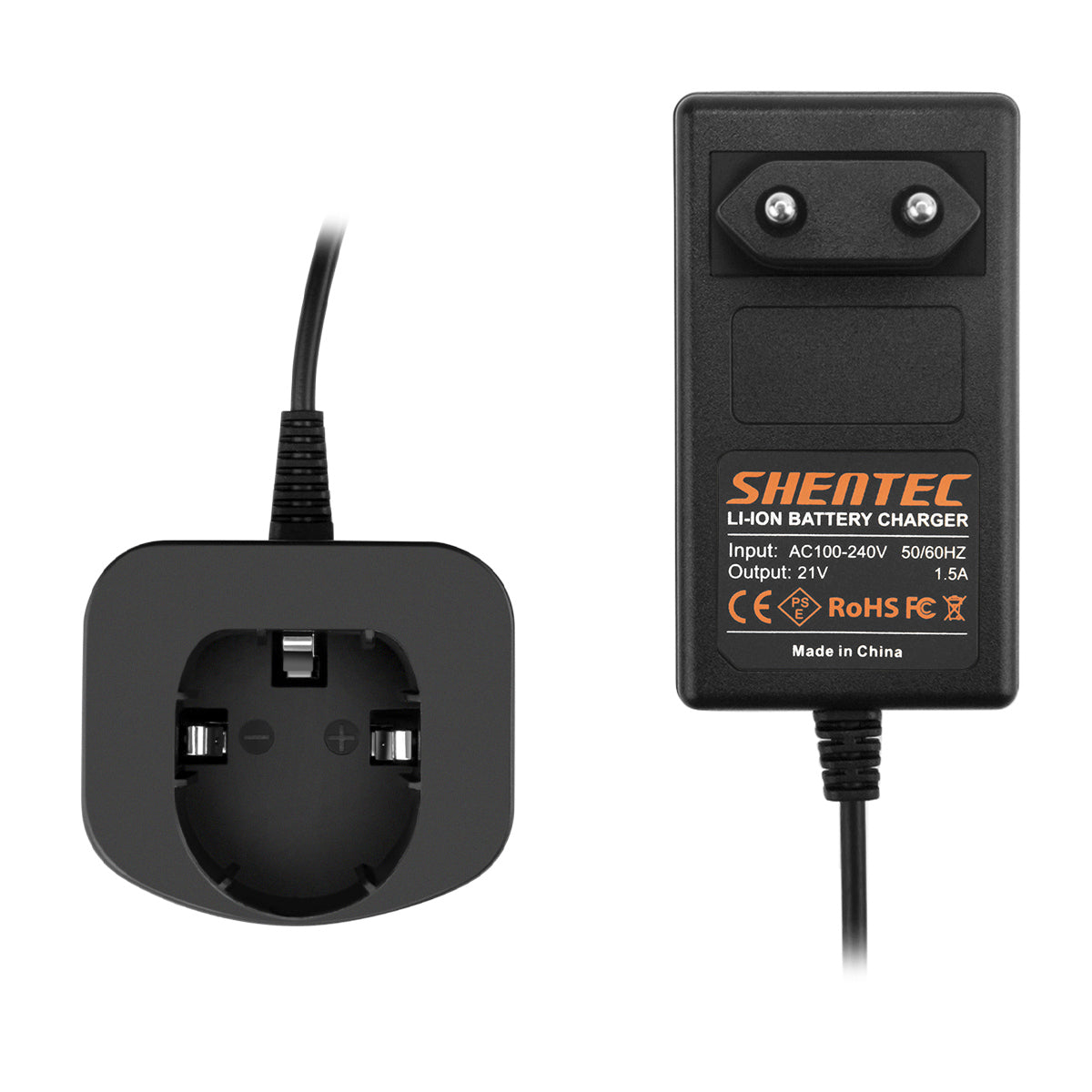 SHENTEC Ładowarka akumulatorów 18V do RYOBI BPL18151/P105/P106/P108/P102/CMD-1802/CMI-1802