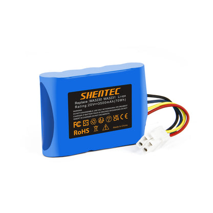 SHENTEC Akumulator 20V Li-ion 3500mAh do Worx 50032774 50032492 WA3230 WA3231 WR092S