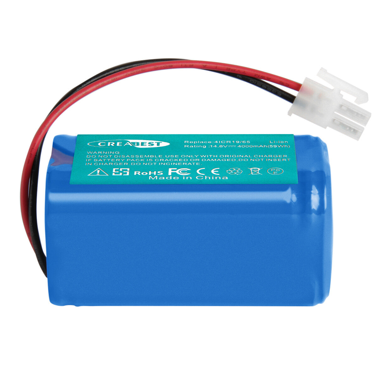 SHENTEC 14.8V 4Ah Li-ion Battery For Ecovacs Deebot CR130 CEN 540 4ICR19/65 Dibea V870