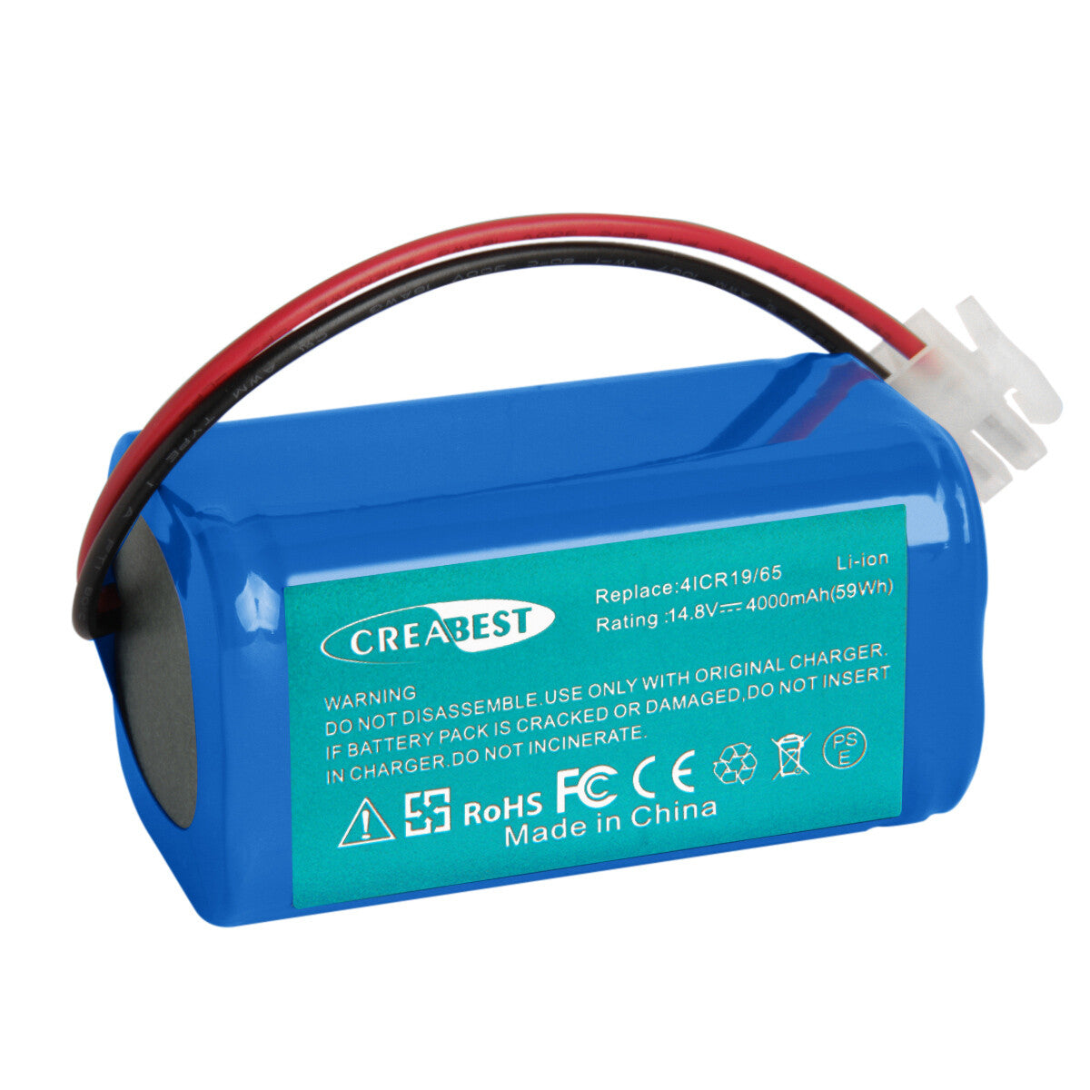 SHENTEC 14.8V 4Ah Li-ion Battery For Ecovacs Deebot CR130 CEN 540 4ICR19/65 Dibea V870