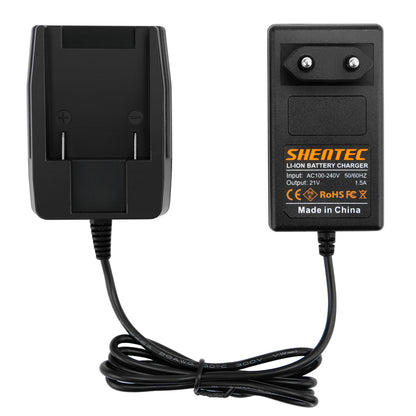 SHENTEC 18V Ładowarka Akumulatorów Li-ion Do Worx WA3575 WA3525 WA3520 WA3512 WG153 WG154 WG165