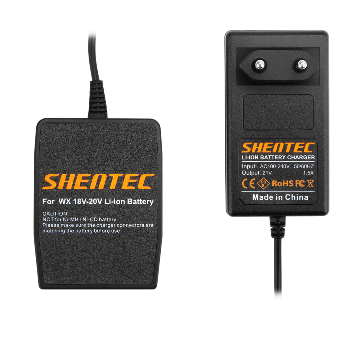 SHENTEC 18V Ładowarka Akumulatorów Li-ion Do Worx WA3575 WA3525 WA3520 WA3512 WG153 WG154 WG165
