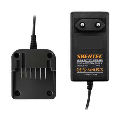 SHENTEC 36V Ładowarka akumulatora Li-ion do Worx WA3734 WA3536 WG268E WG568E WG168E WG368E WG776E