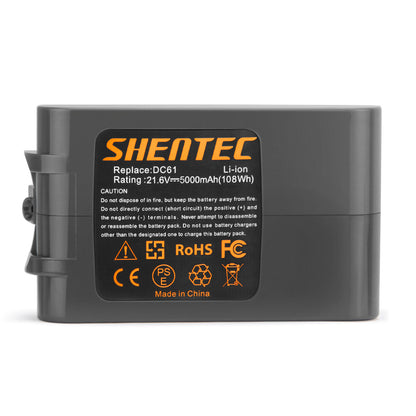 SHENTEC Akumulator wymienny Li-ion 21.6V 5000mAh do Dyson V6 DC58 DC72 DC61 DC62 DC74 DC59 965874-02