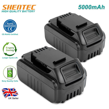 SHENTEC Zestaw 2 Szt. 14.4V 5AH Akumulatory Li-ion Do DeWalt DCB142 DCB141 DCB140 DCD720 DCD735 DCD730